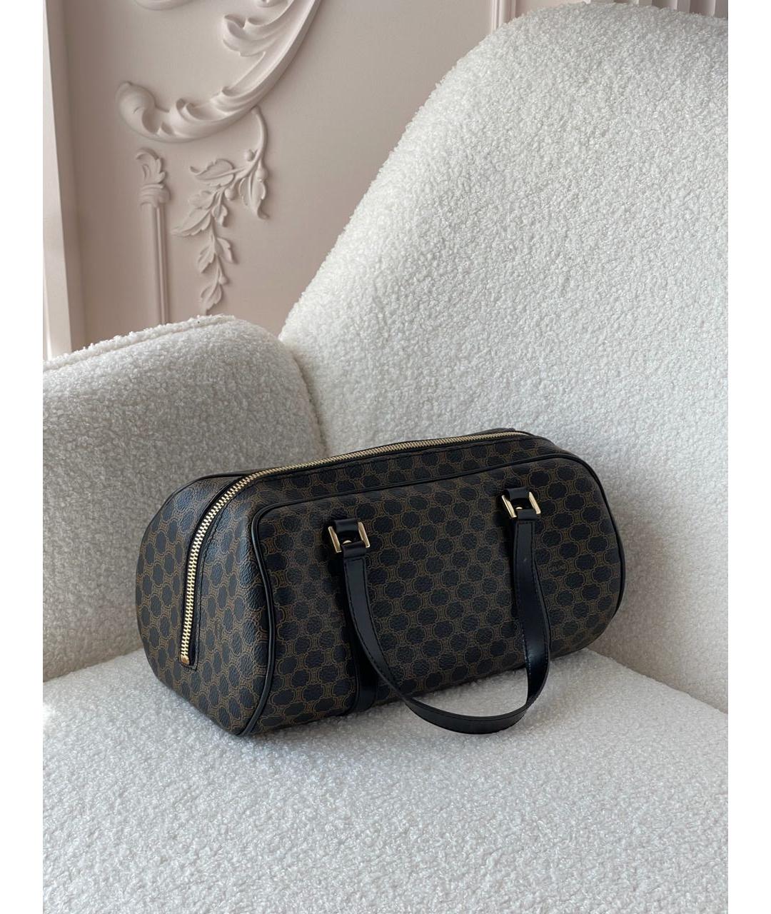 CELINE Коричневая сумка с короткими ручками, фото 2