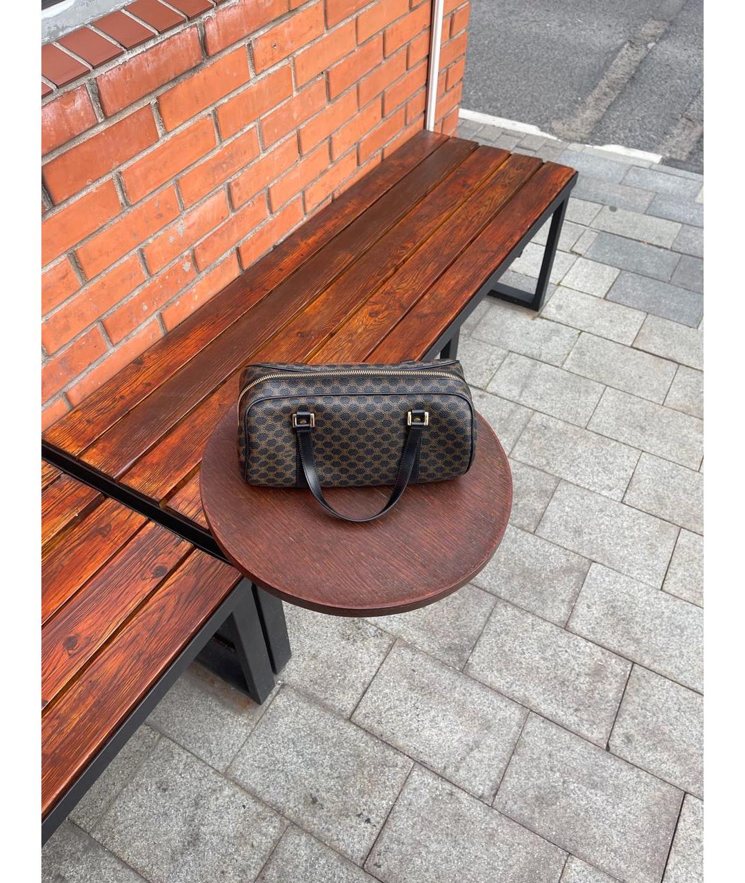 CELINE Коричневая сумка с короткими ручками, фото 8