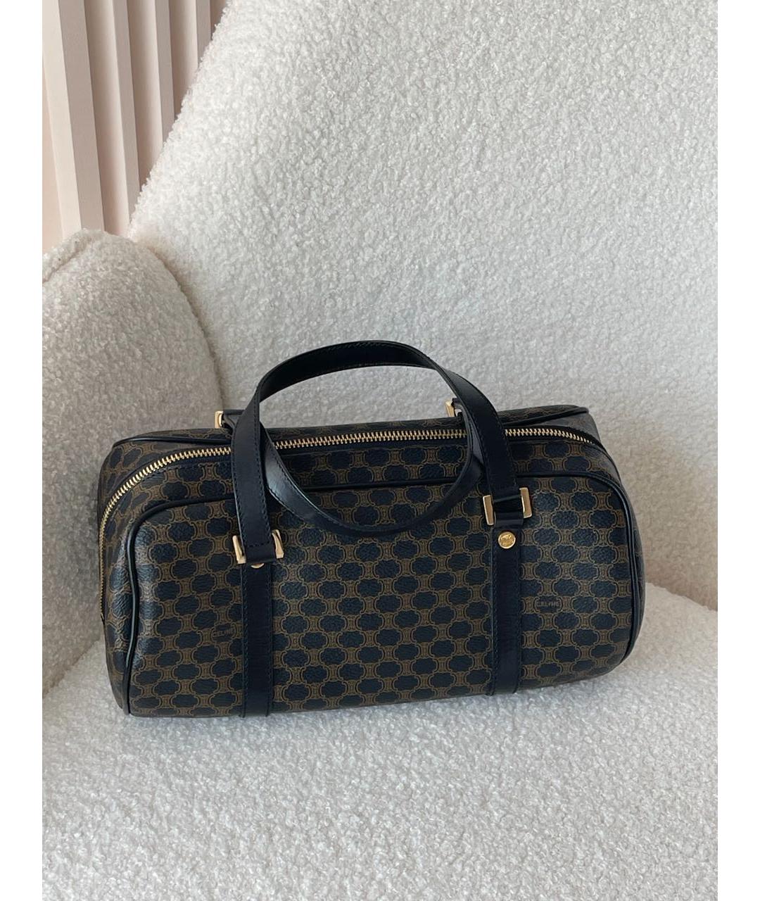 CELINE Коричневая сумка с короткими ручками, фото 3