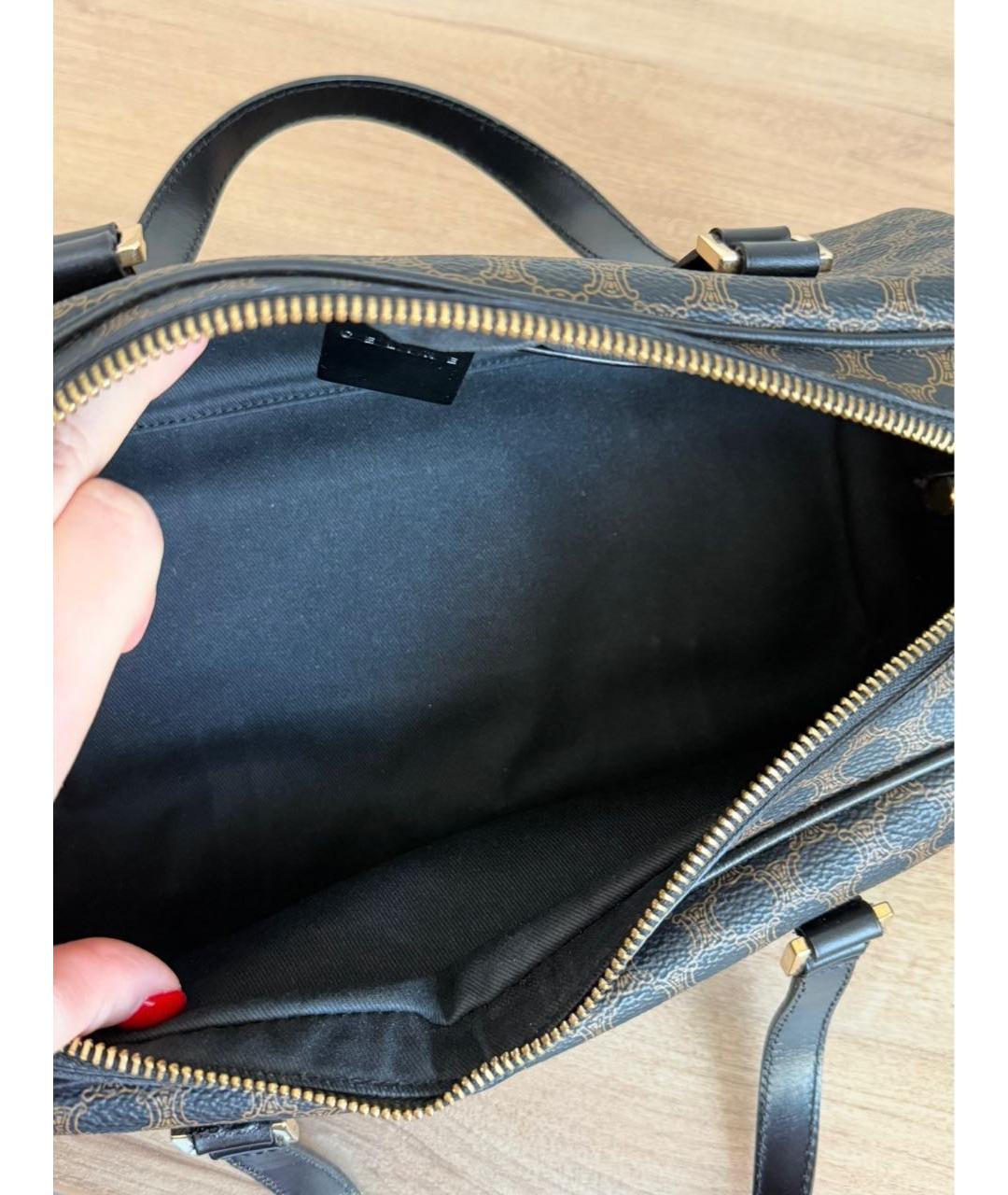 CELINE Коричневая сумка с короткими ручками, фото 4