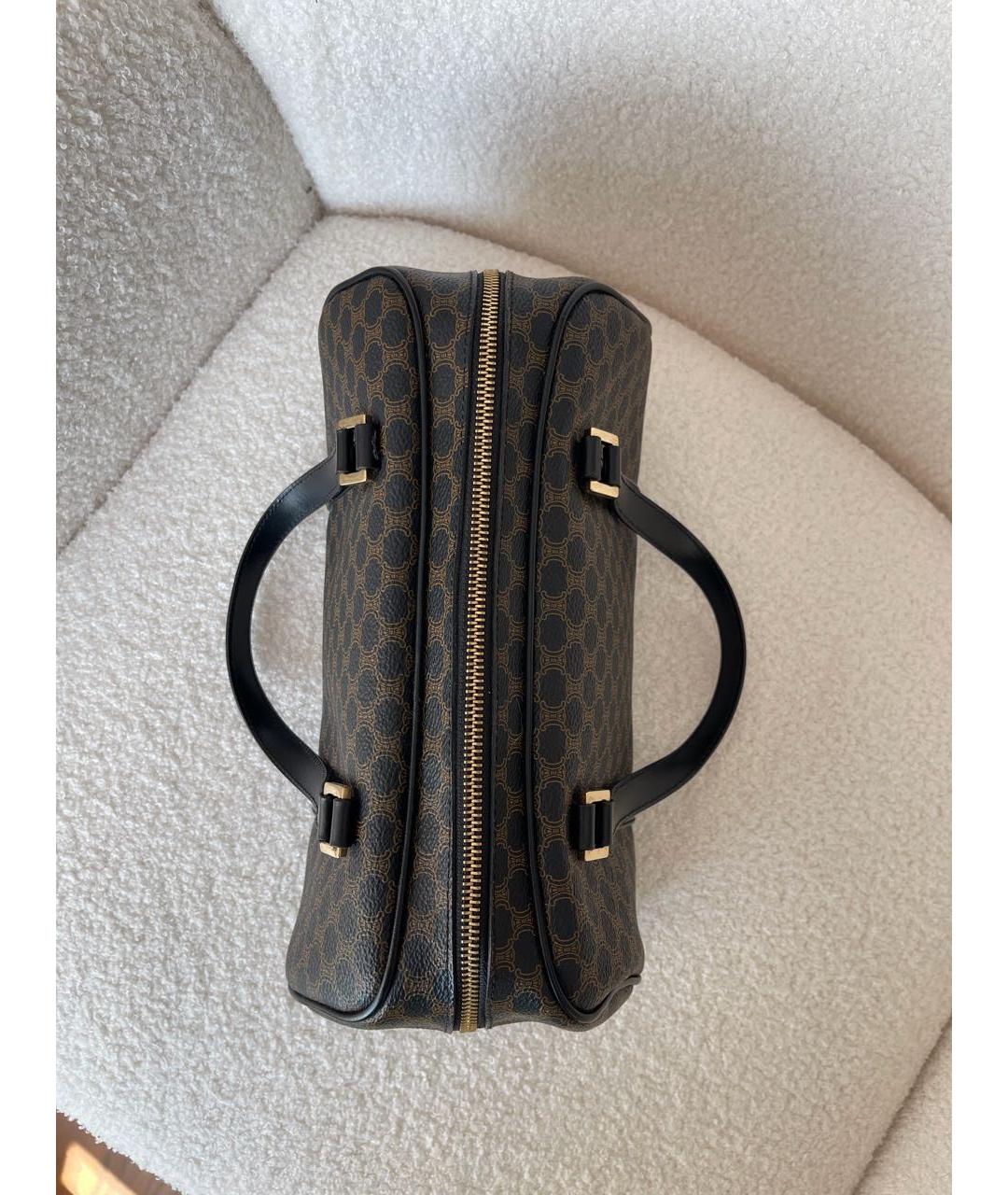 CELINE Коричневая сумка с короткими ручками, фото 7