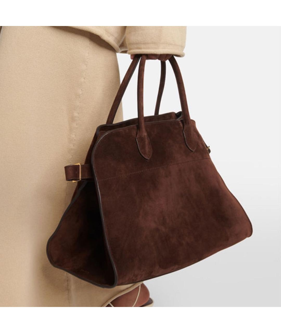 THE ROW Коричневая замшевая сумка тоут, фото 4