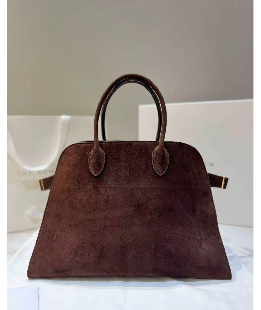 THE ROW Коричневая замшевая сумка тоут, фото 5