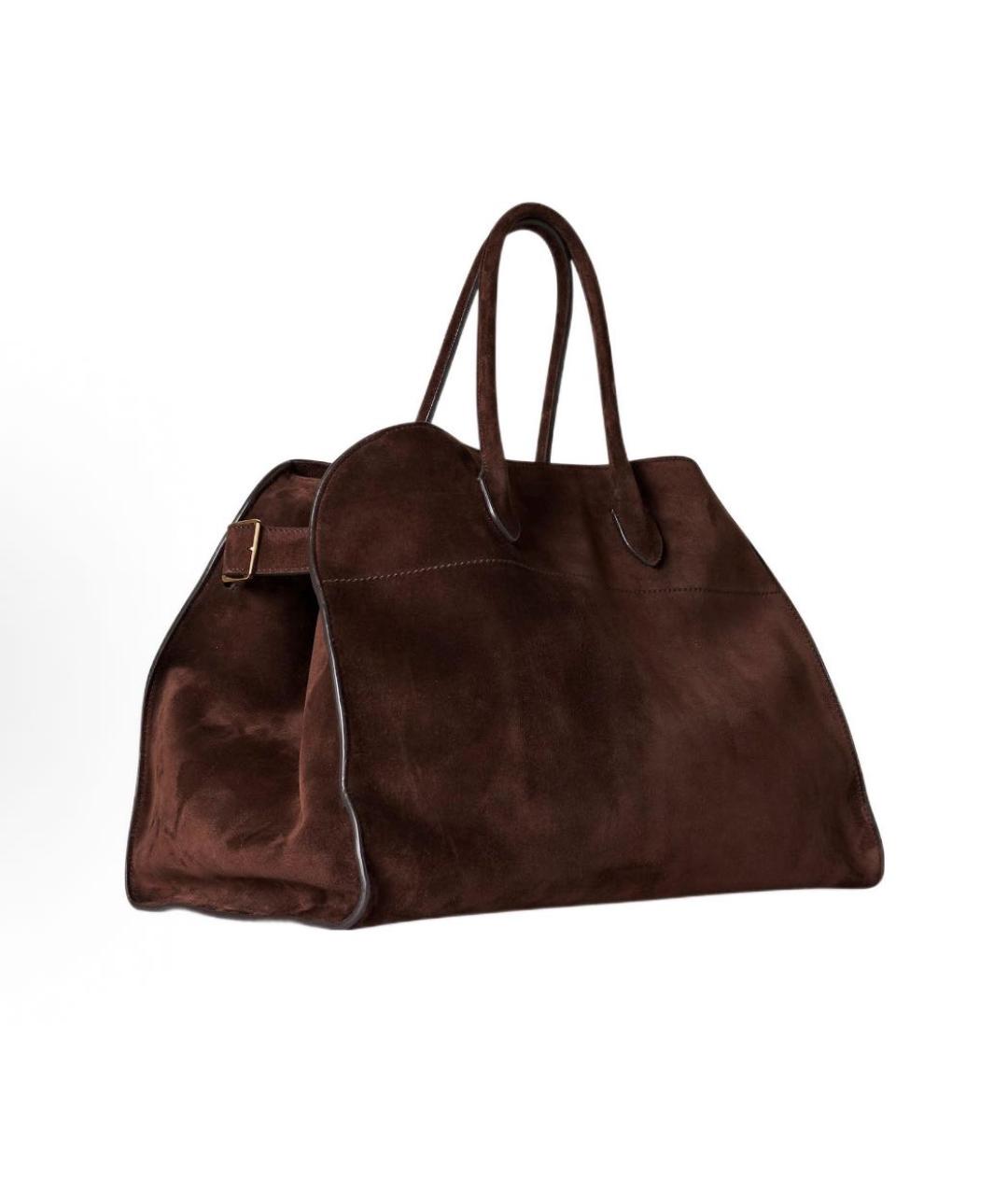 THE ROW Коричневая замшевая сумка тоут, фото 2