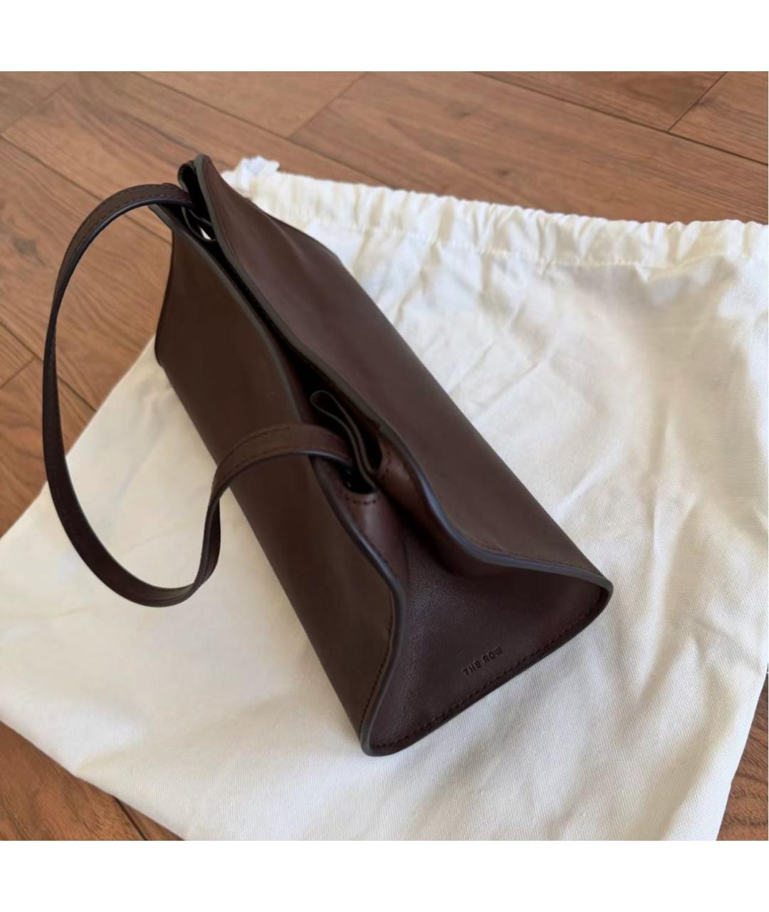 THE ROW Коричневая кожаная сумка тоут, фото 6