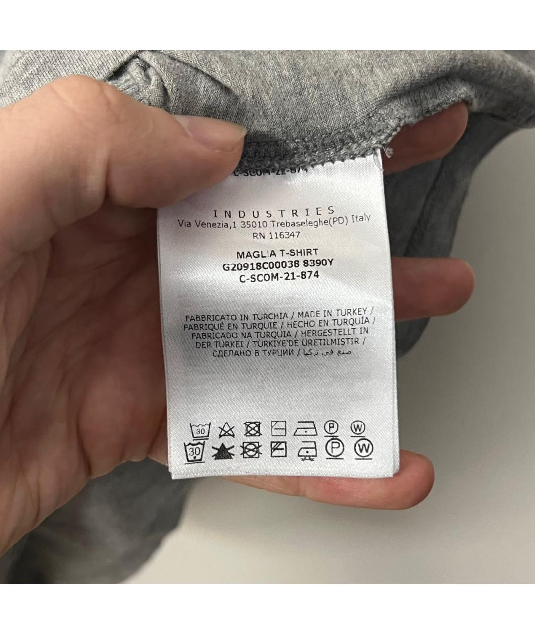 MONCLER Серая футболка, фото 5
