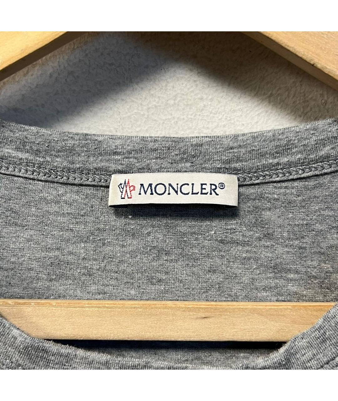 MONCLER Серая футболка, фото 4