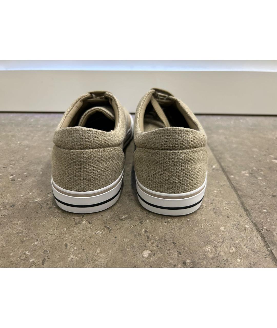 DOLCE&GABBANA Бежевые низкие кроссовки / кеды, фото 4