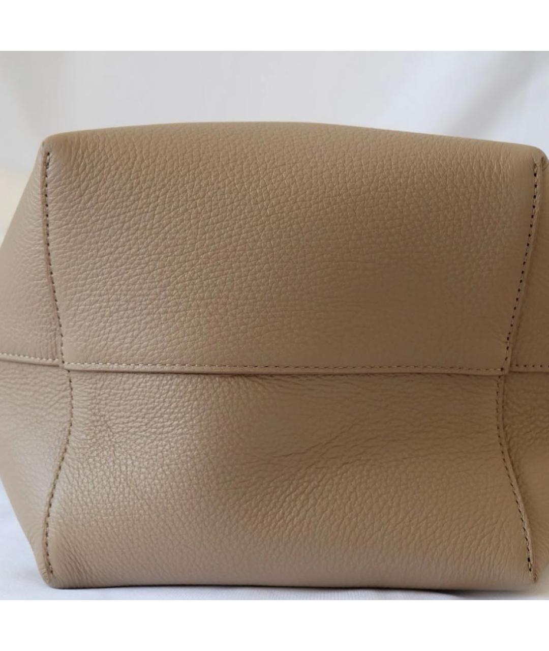THE ROW Бежевая кожаная сумка тоут, фото 5
