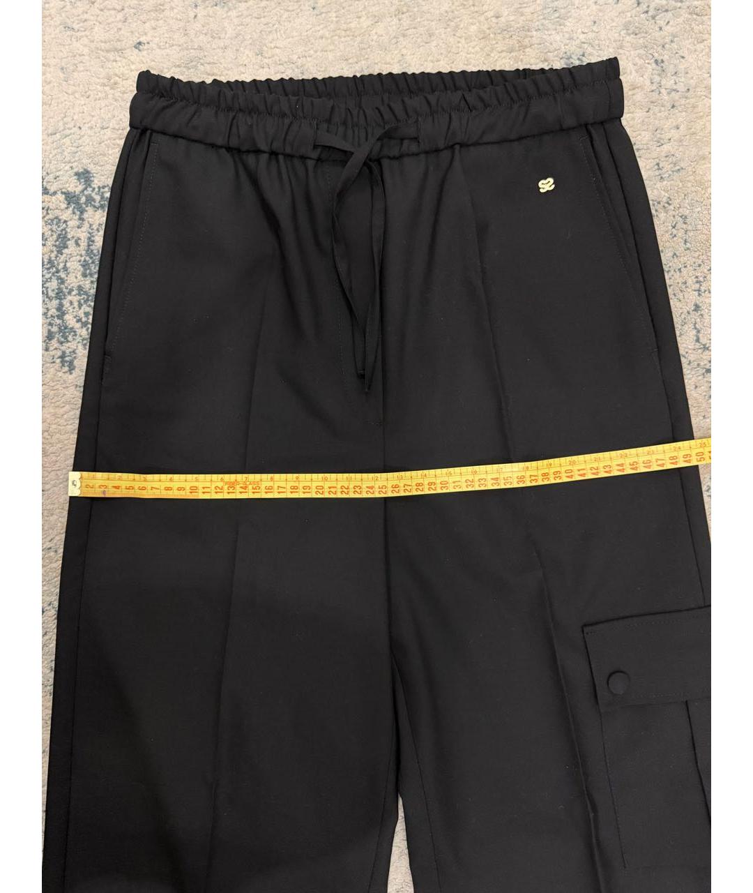 SANDRO Черные шерстяные брюки широкие, фото 6