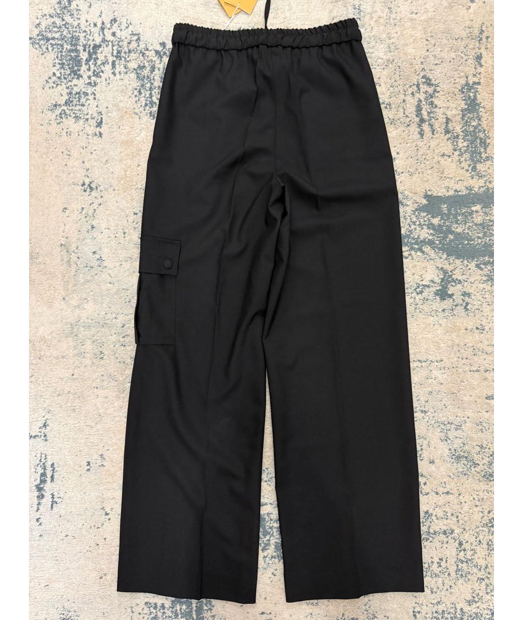 SANDRO Черные шерстяные брюки широкие, фото 2