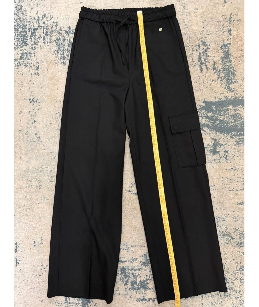 SANDRO Черные шерстяные брюки широкие, фото 7