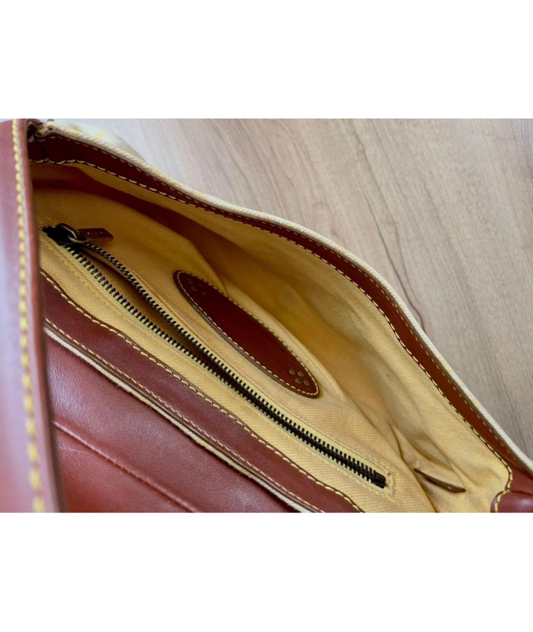 CELINE Желтая деним сумка с короткими ручками, фото 4