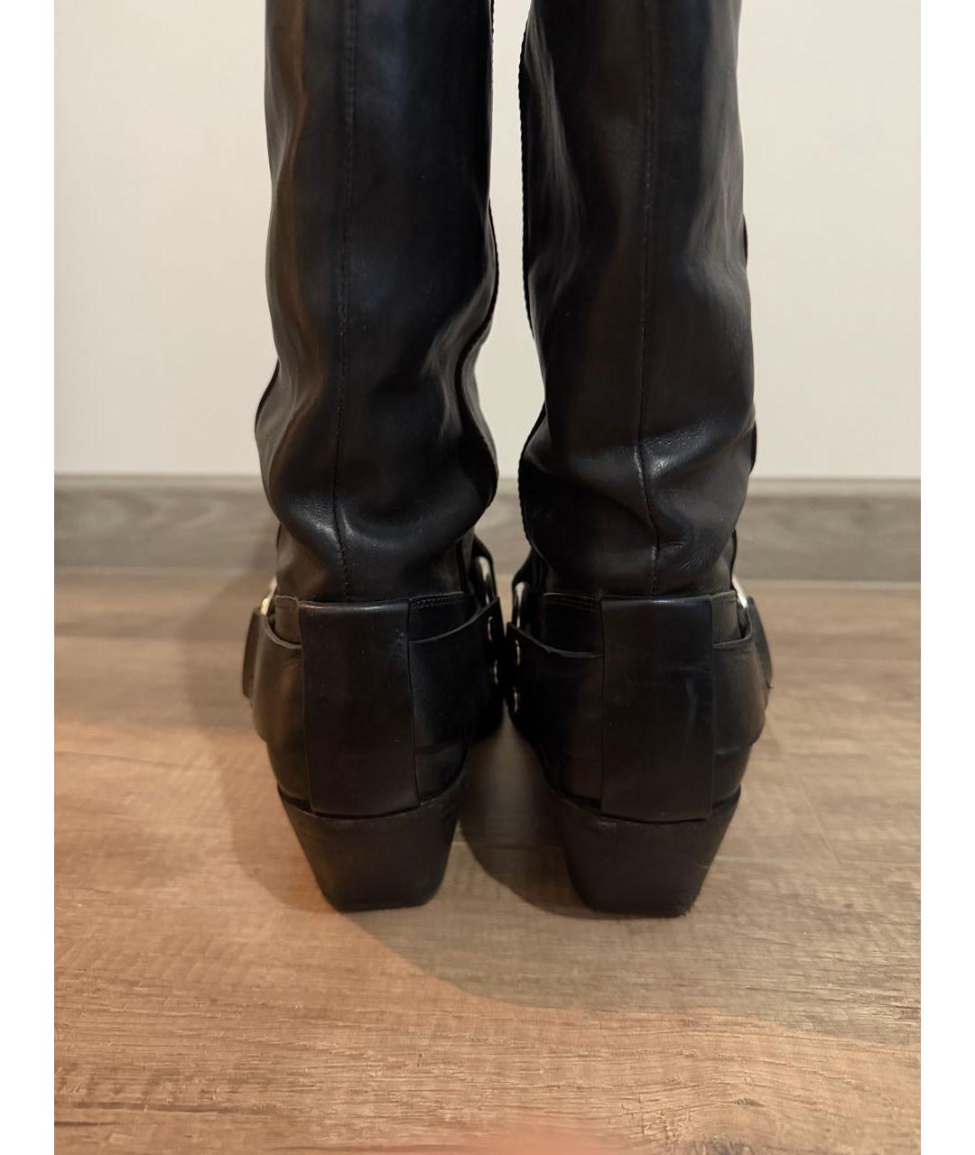 VIC MATIE Черные кожаные сапоги, фото 4