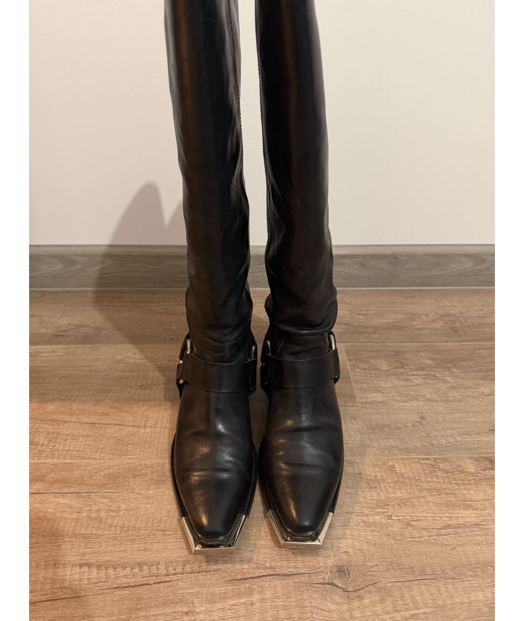 VIC MATIE Черные кожаные сапоги, фото 2