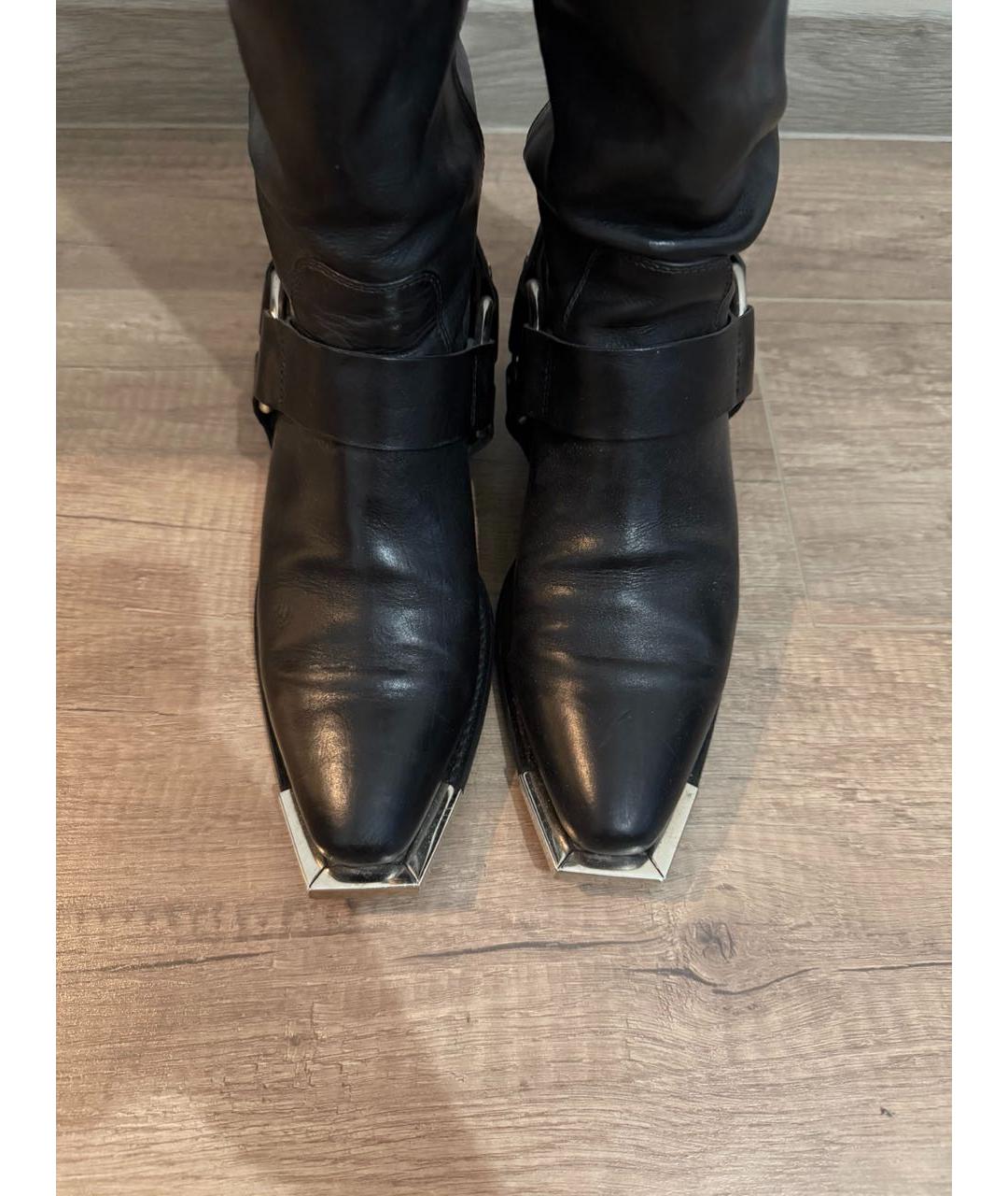 VIC MATIE Черные кожаные сапоги, фото 3