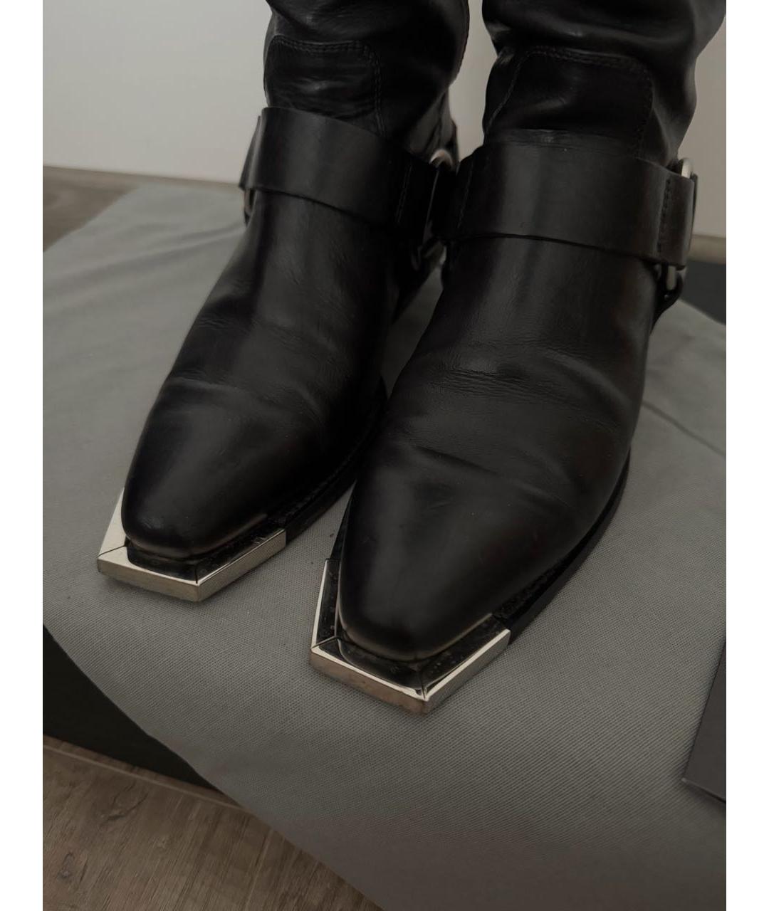 VIC MATIE Черные кожаные сапоги, фото 7