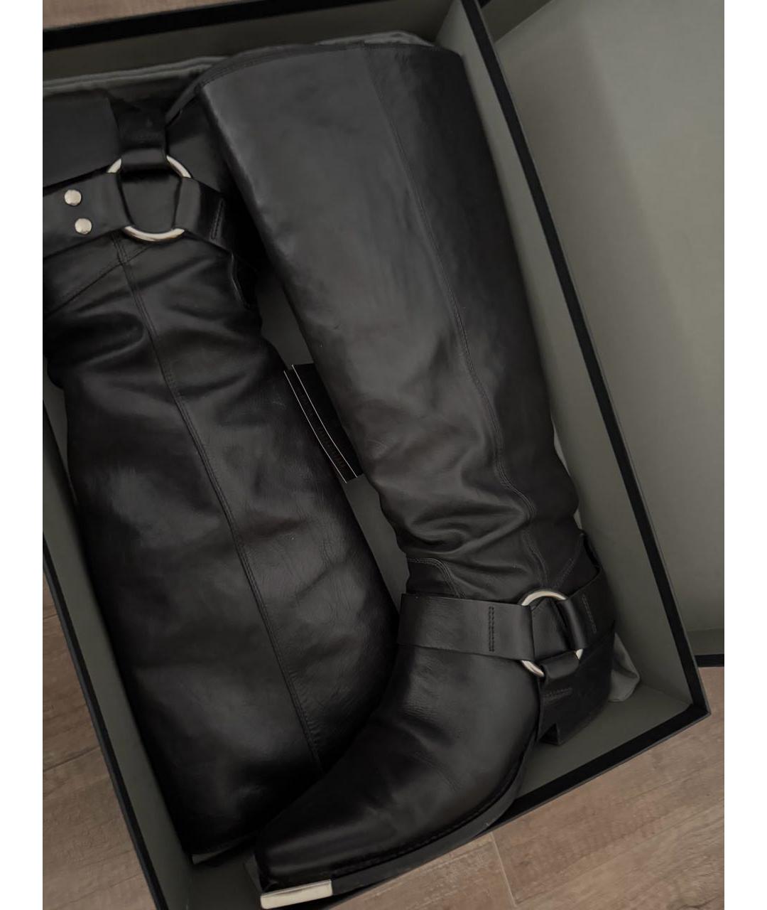 VIC MATIE Черные кожаные сапоги, фото 8