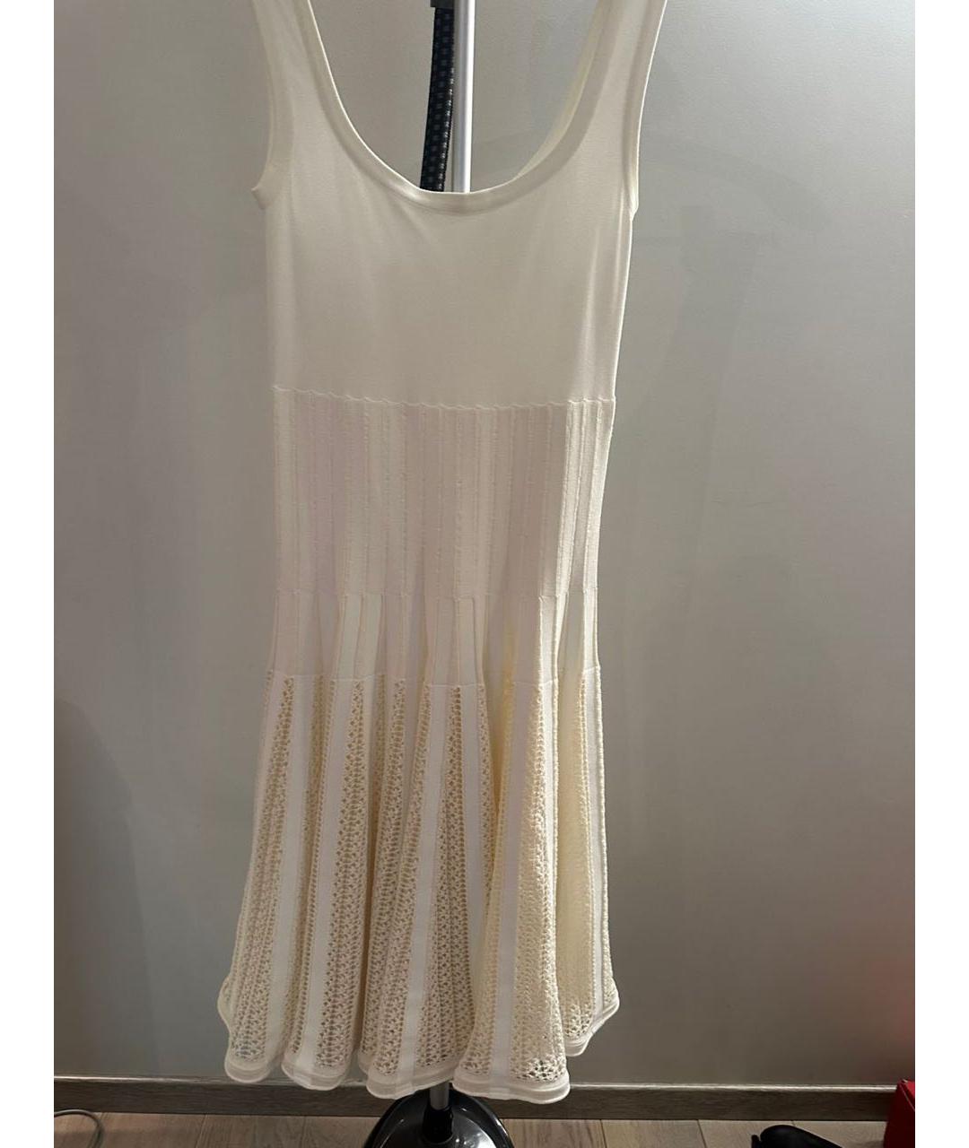 ALAIA Бежевое вискозное повседневное платье, фото 2