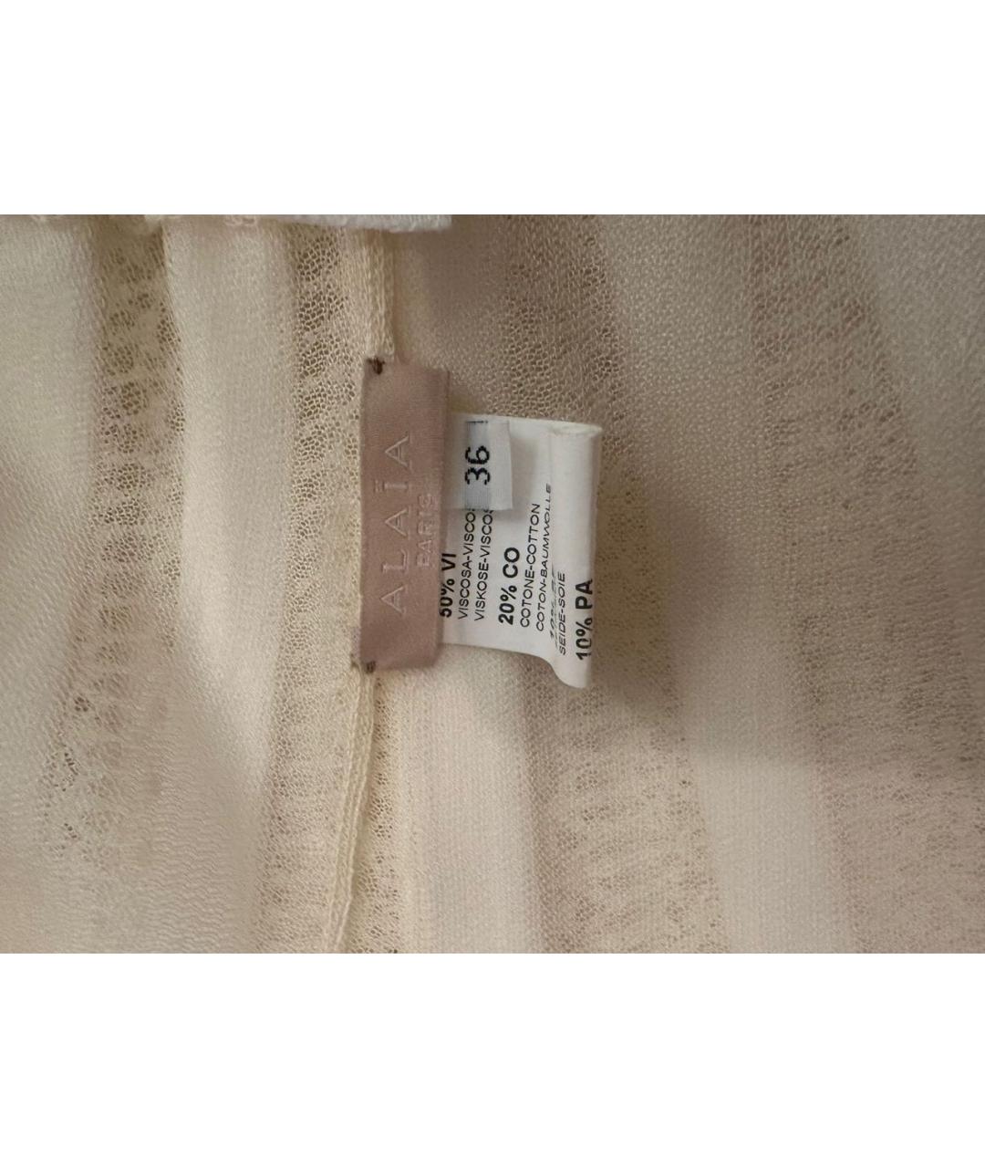 ALAIA Бежевое вискозное повседневное платье, фото 3