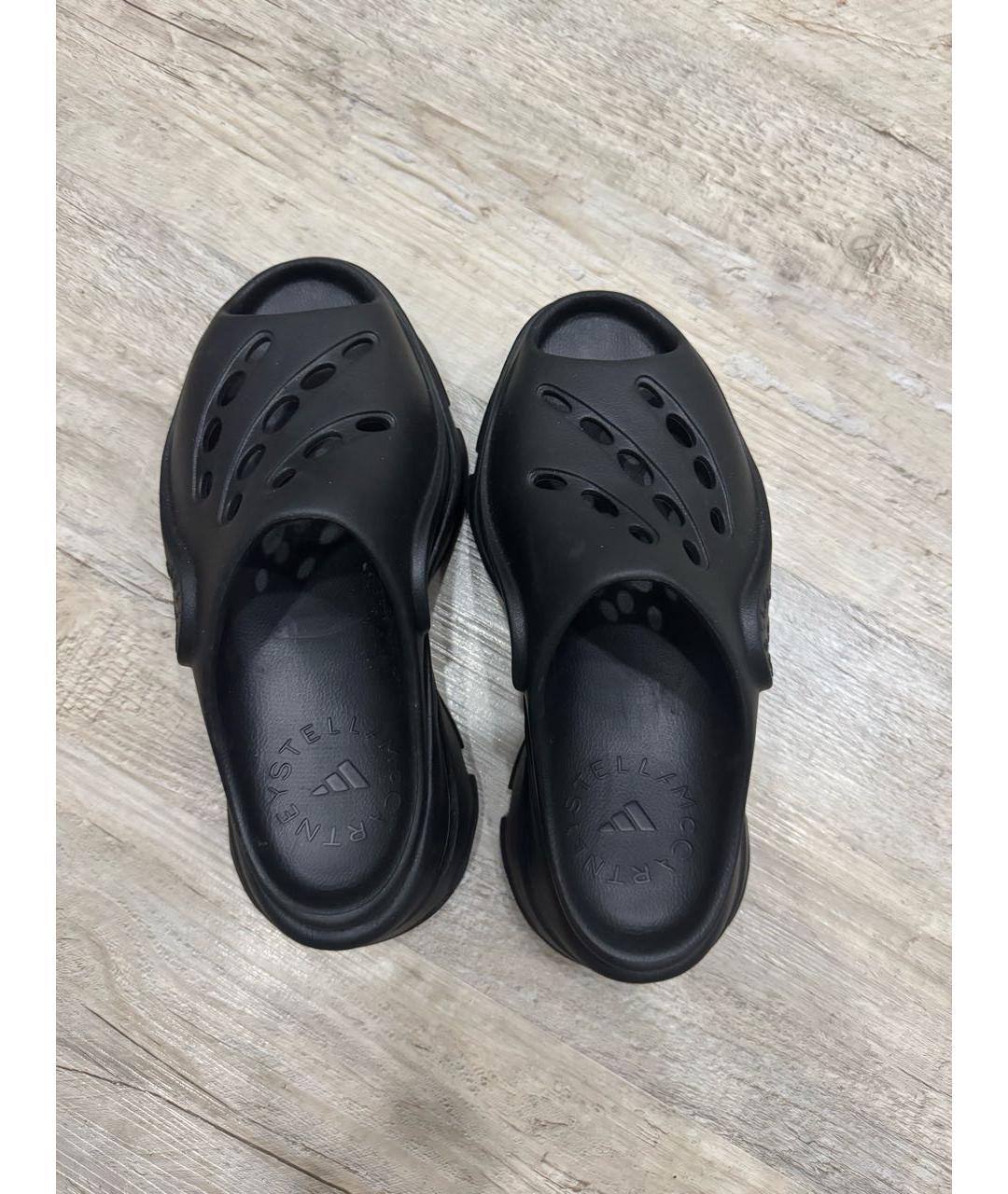 ADIDAS BY STELLA MCCARTNEY Черные шлепанцы, фото 3