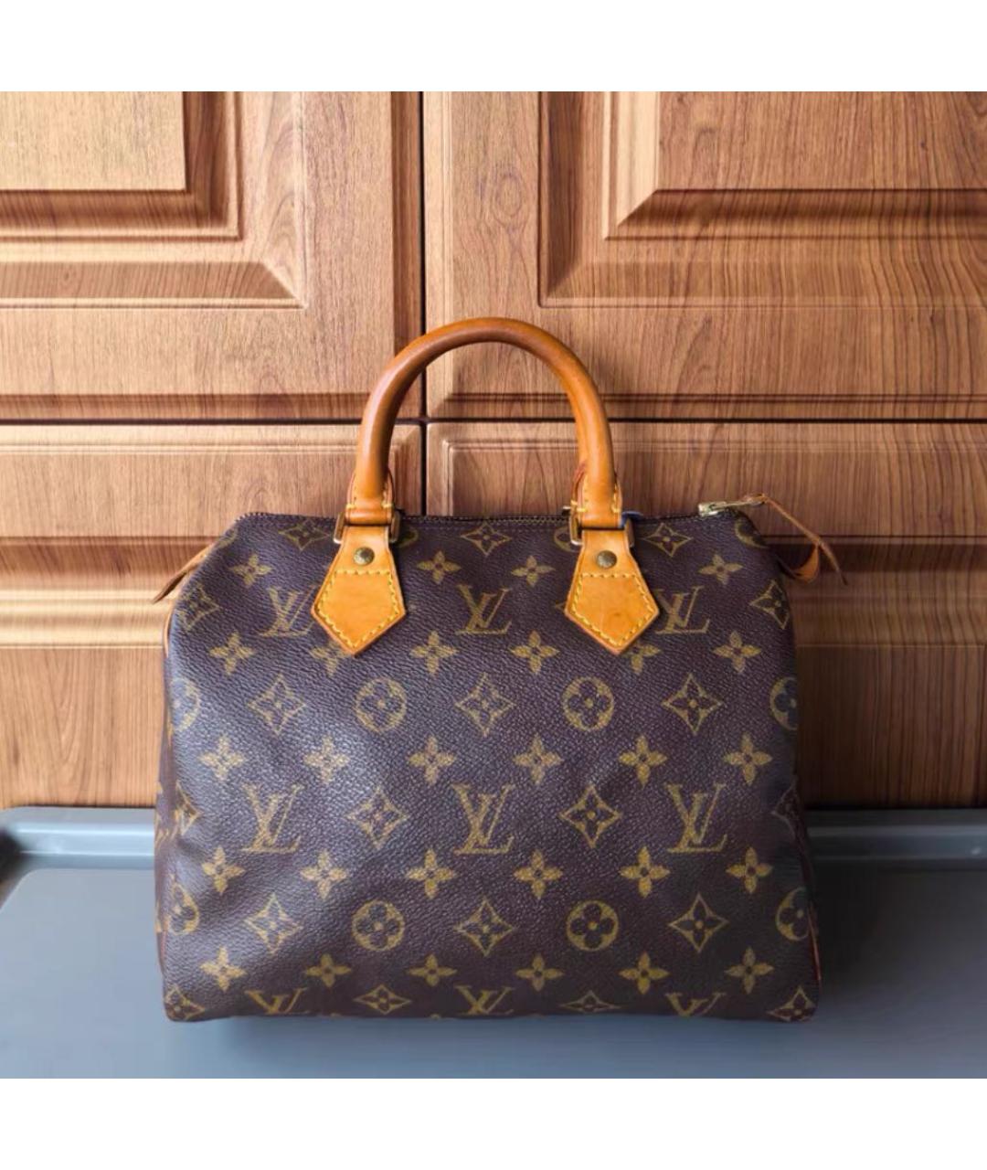 LOUIS VUITTON Коричневая сумка с короткими ручками, фото 8