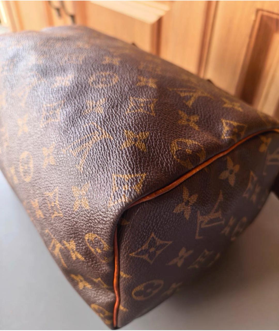 LOUIS VUITTON Коричневая сумка с короткими ручками, фото 6