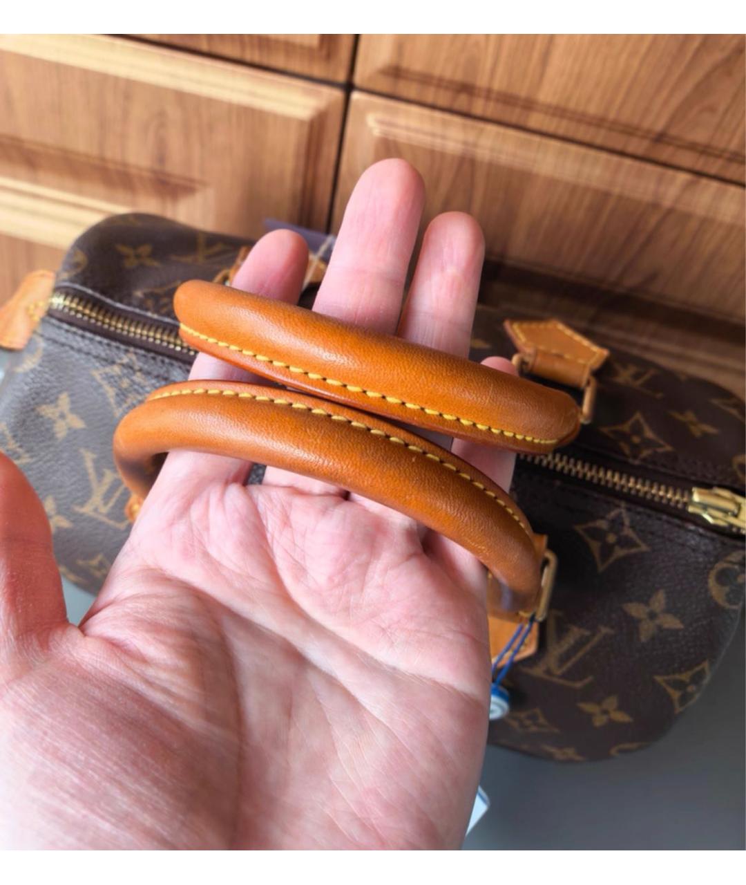 LOUIS VUITTON Коричневая сумка с короткими ручками, фото 5