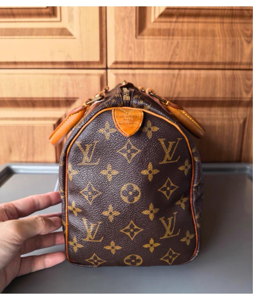 LOUIS VUITTON Коричневая сумка с короткими ручками, фото 4
