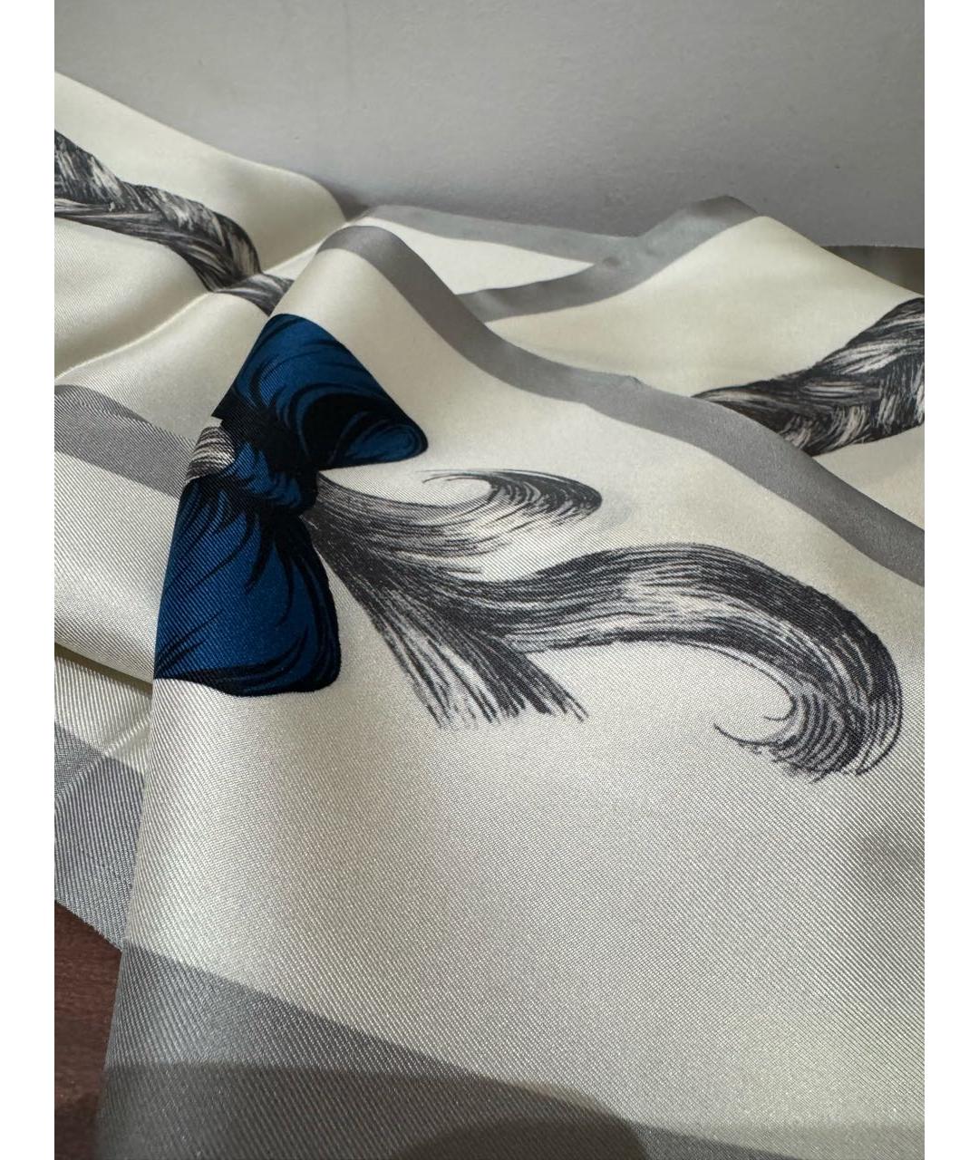 GIVENCHY Бежевый шелковый платок, фото 5