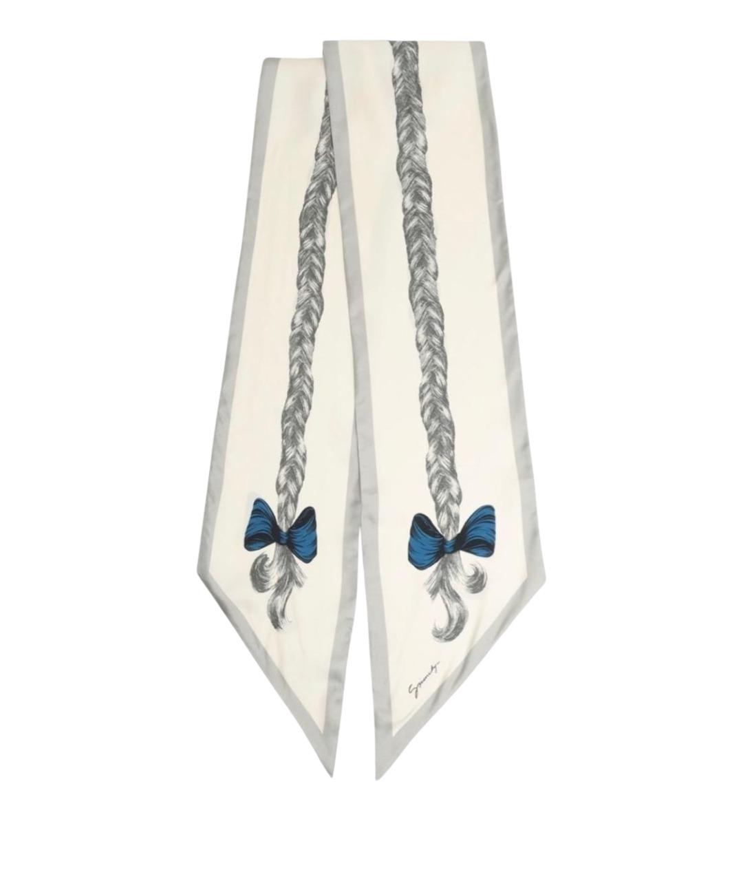 GIVENCHY Бежевый шелковый платок, фото 1