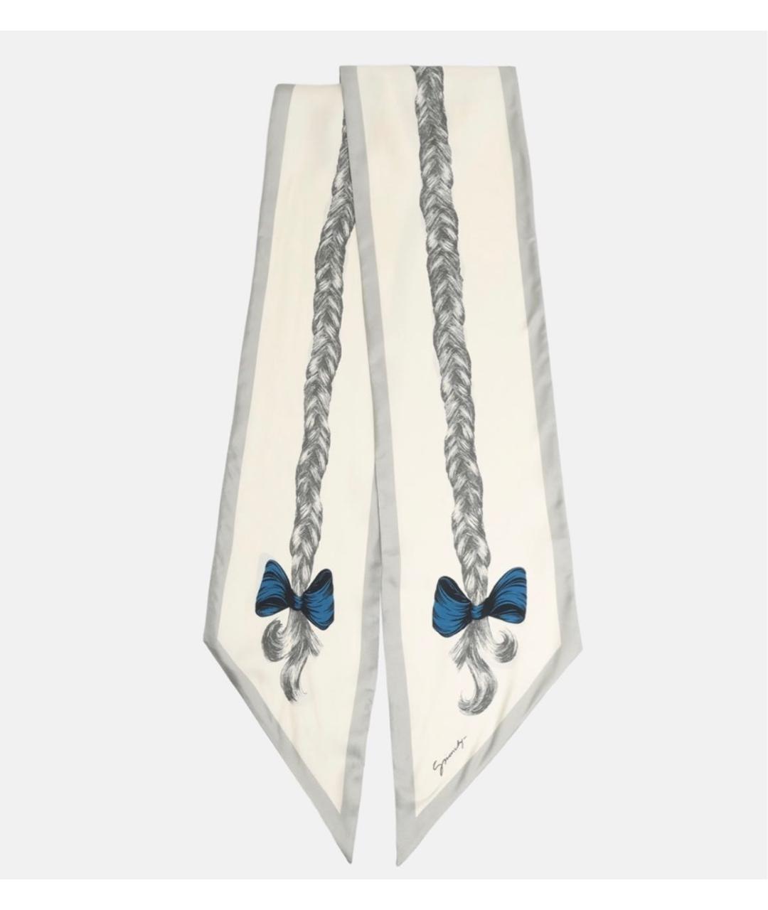 GIVENCHY Бежевый шелковый платок, фото 9