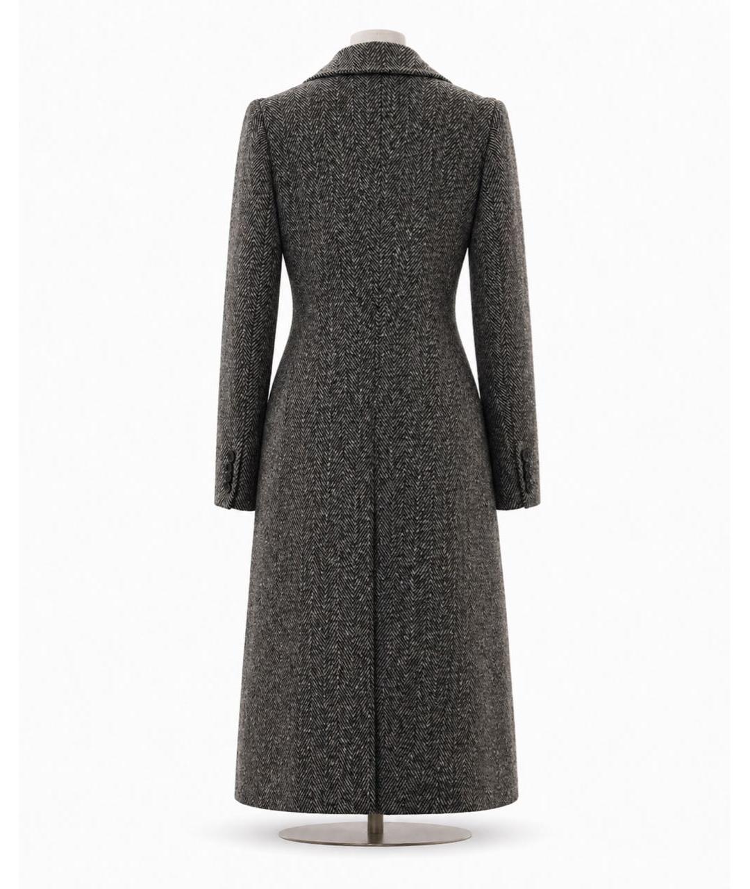 DOLCE&GABBANA Серое шерстяное пальто, фото 2
