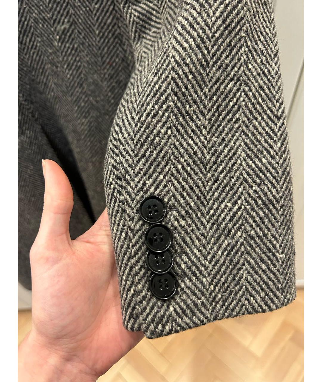 DOLCE&GABBANA Серое шерстяное пальто, фото 6