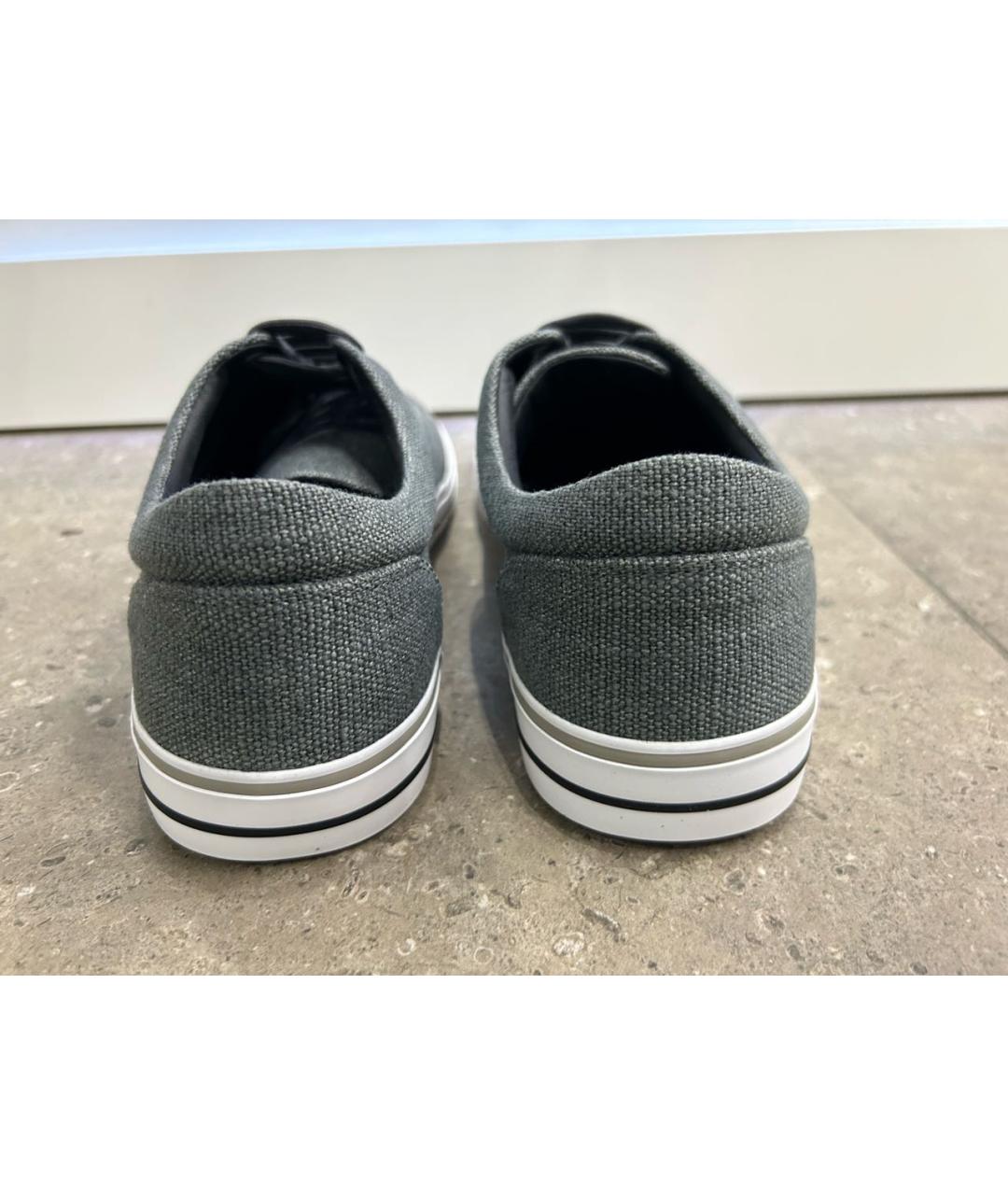 DOLCE&GABBANA Серые низкие кроссовки / кеды, фото 4