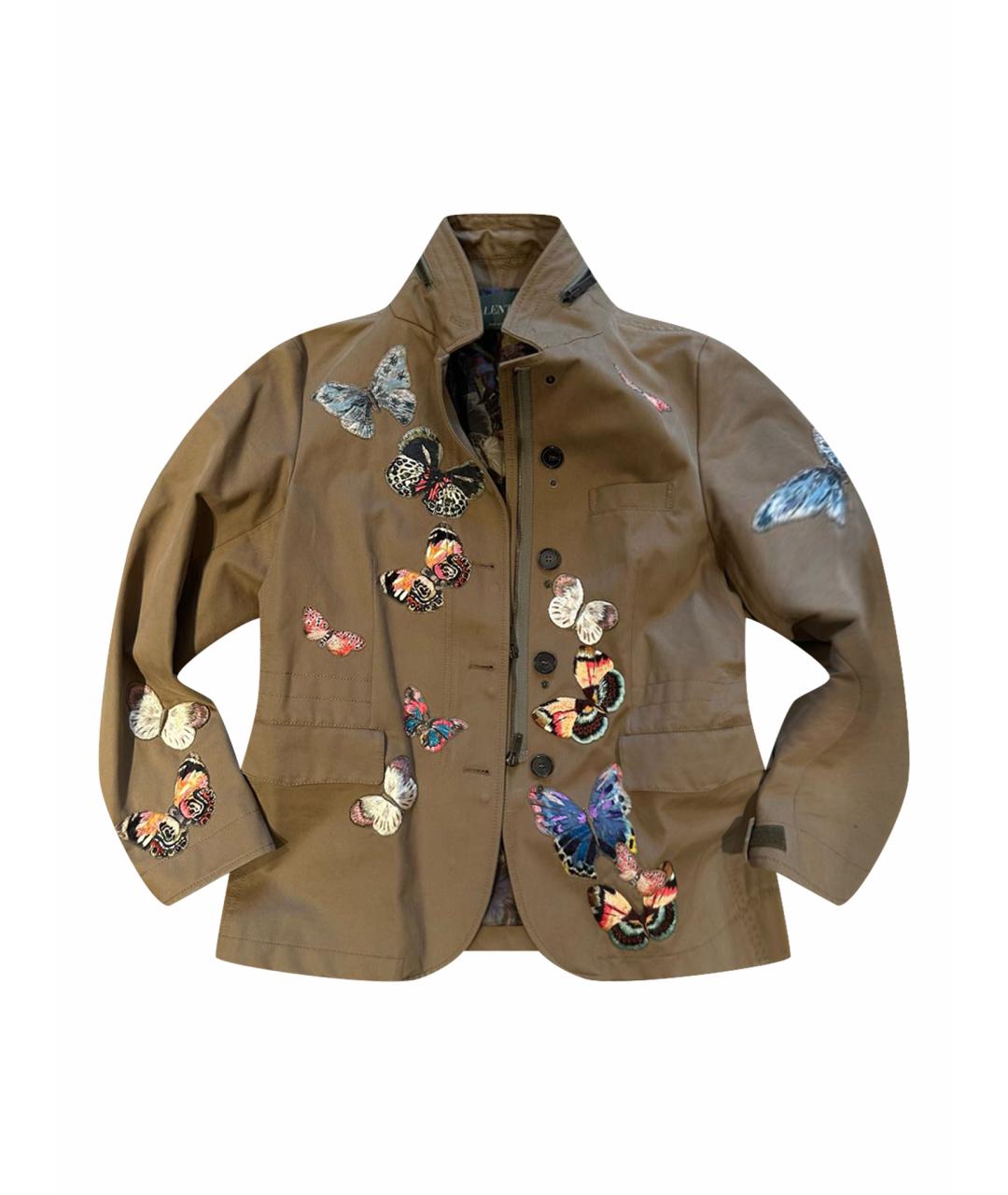 VALENTINO Хаки хлопковая куртка, фото 1