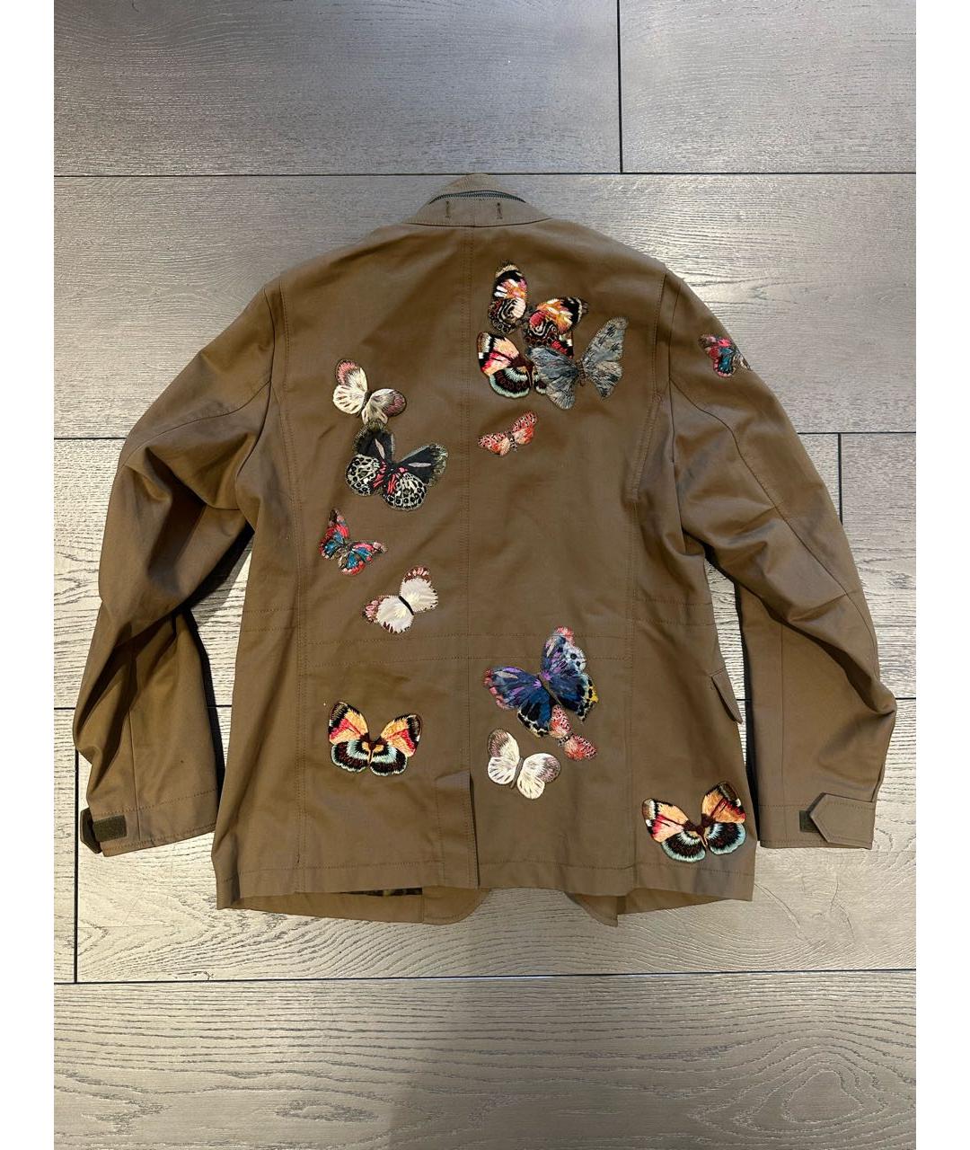 VALENTINO Хаки хлопковая куртка, фото 2