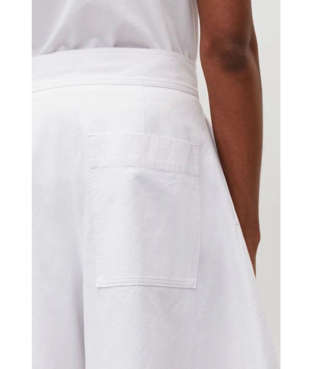 COS Белые хлопковые брюки широкие, фото 4