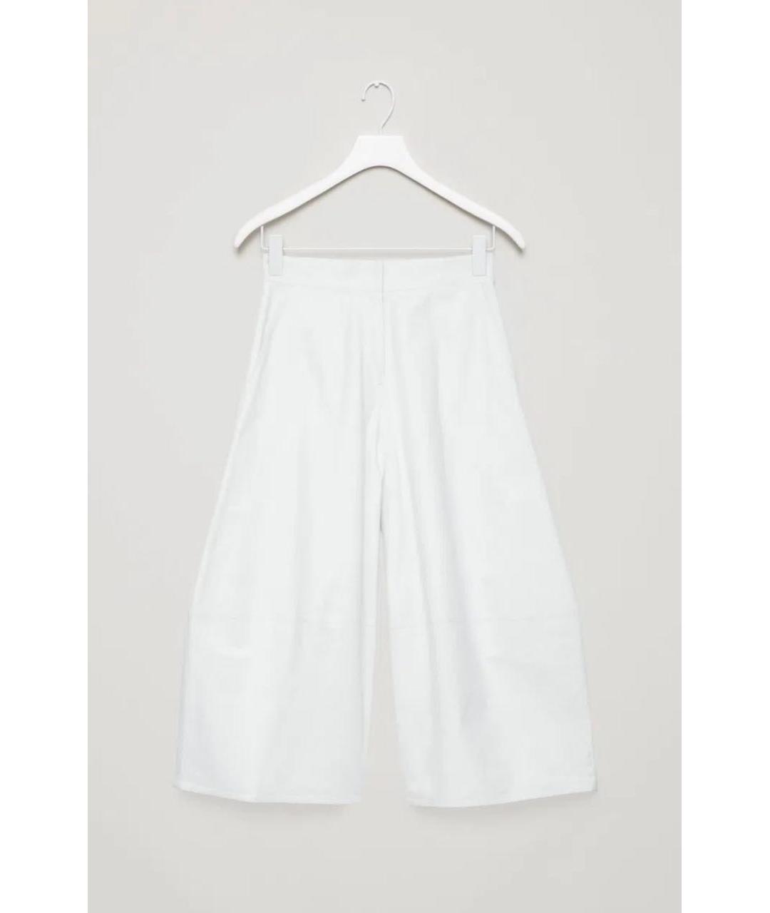 COS Белые хлопковые брюки широкие, фото 7