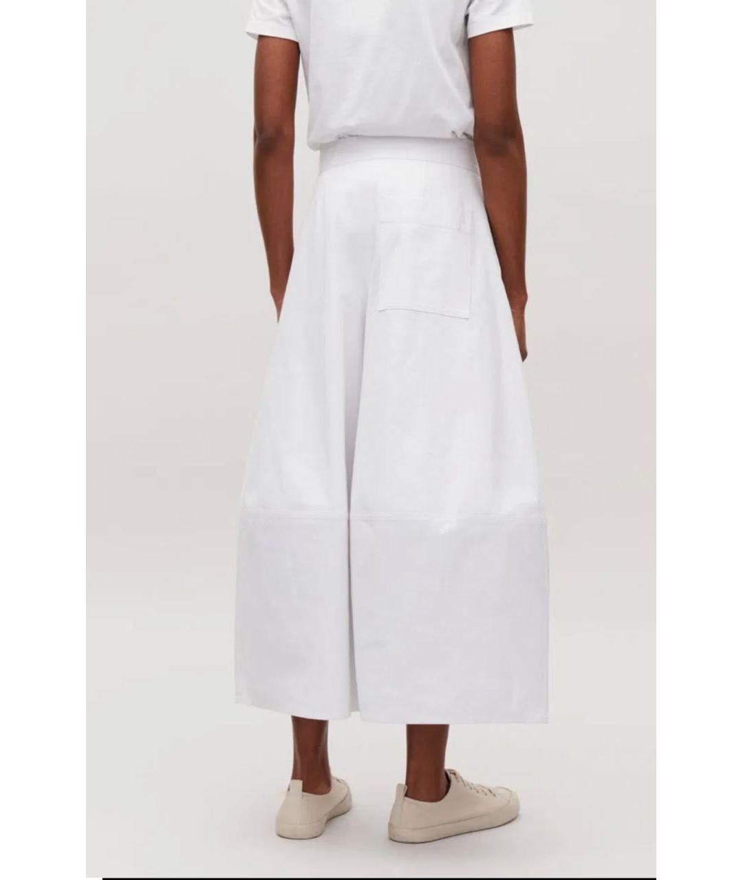 COS Белые хлопковые брюки широкие, фото 5