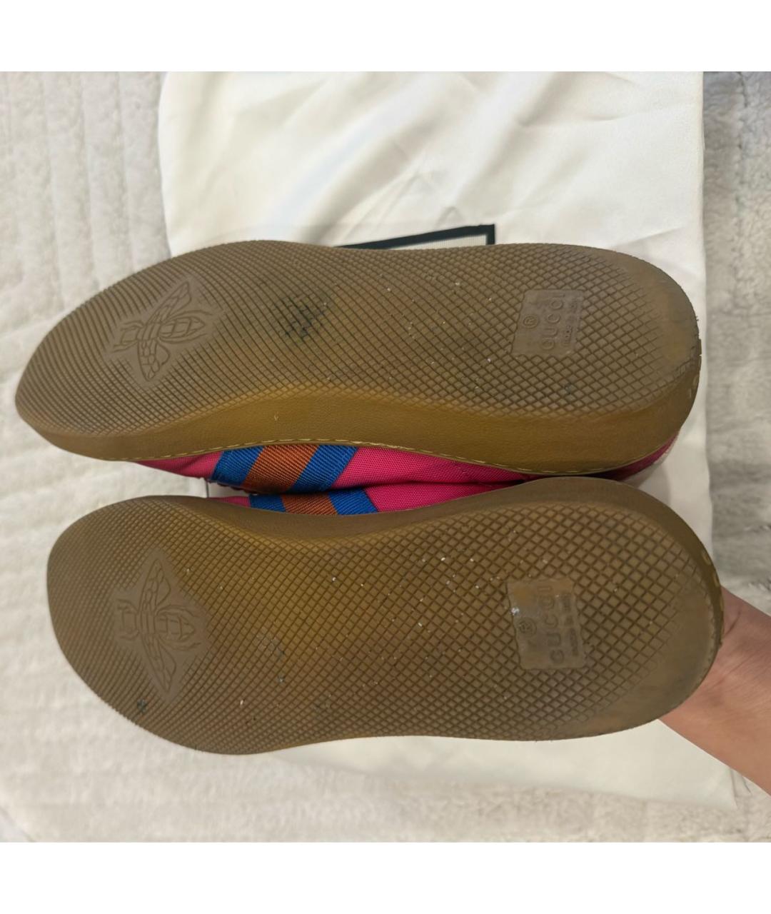 GUCCI Розовые замшевые кеды, фото 6