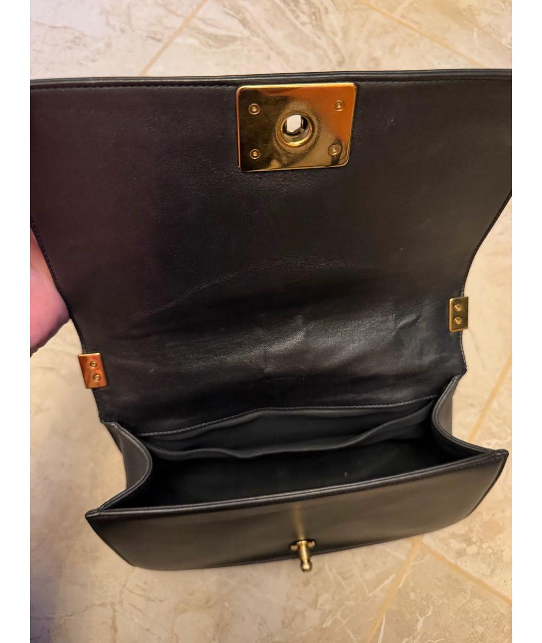 CHANEL Черная кожаная сумка через плечо, фото 4