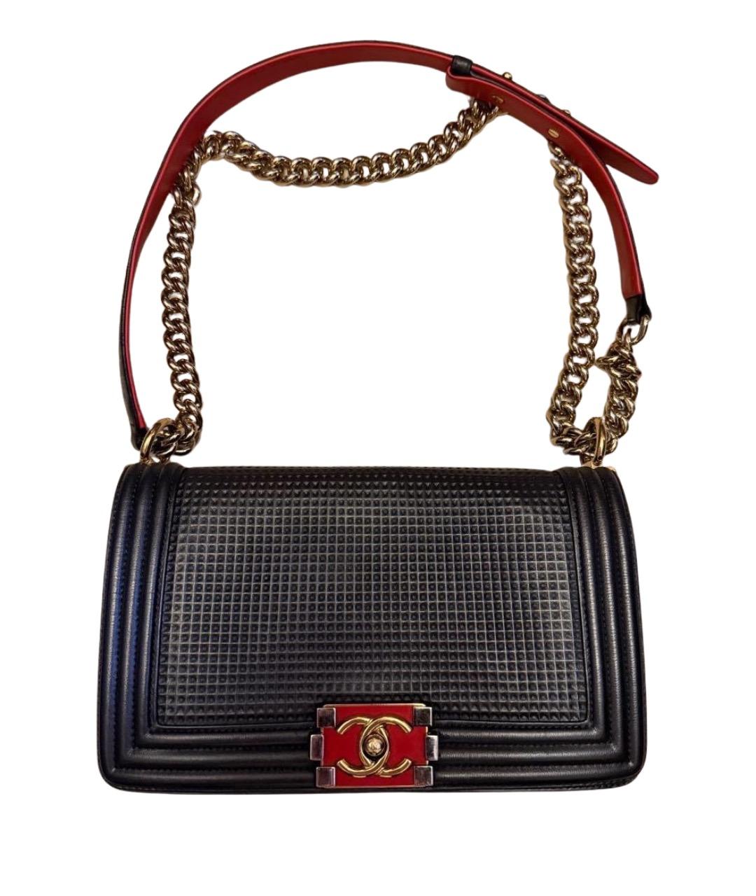 CHANEL Черная кожаная сумка через плечо, фото 1