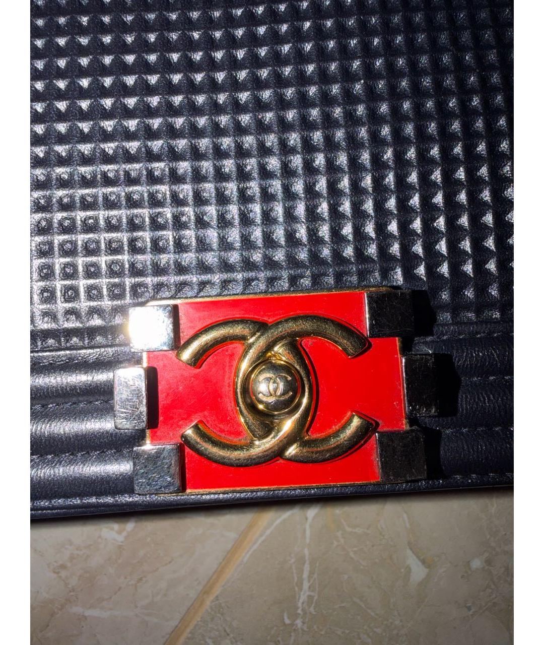 CHANEL Черная кожаная сумка через плечо, фото 5
