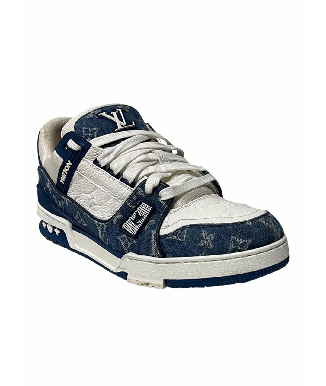 LOUIS VUITTON Синие низкие кроссовки / кеды, фото 1