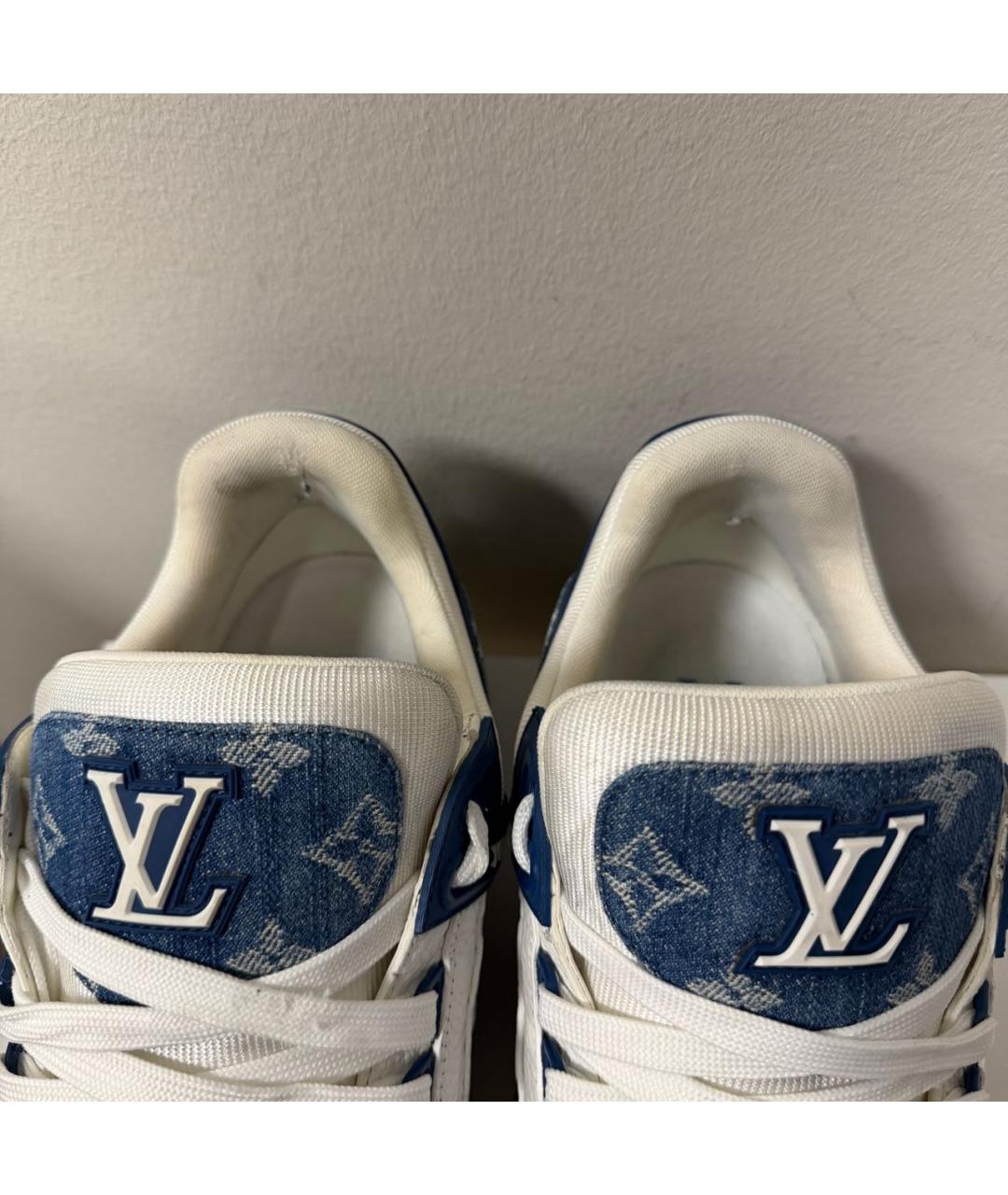 LOUIS VUITTON Синие низкие кроссовки / кеды, фото 6