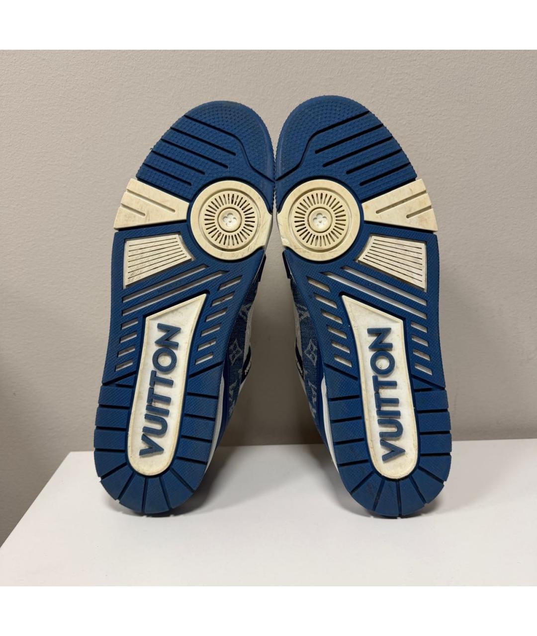 LOUIS VUITTON Синие низкие кроссовки / кеды, фото 7