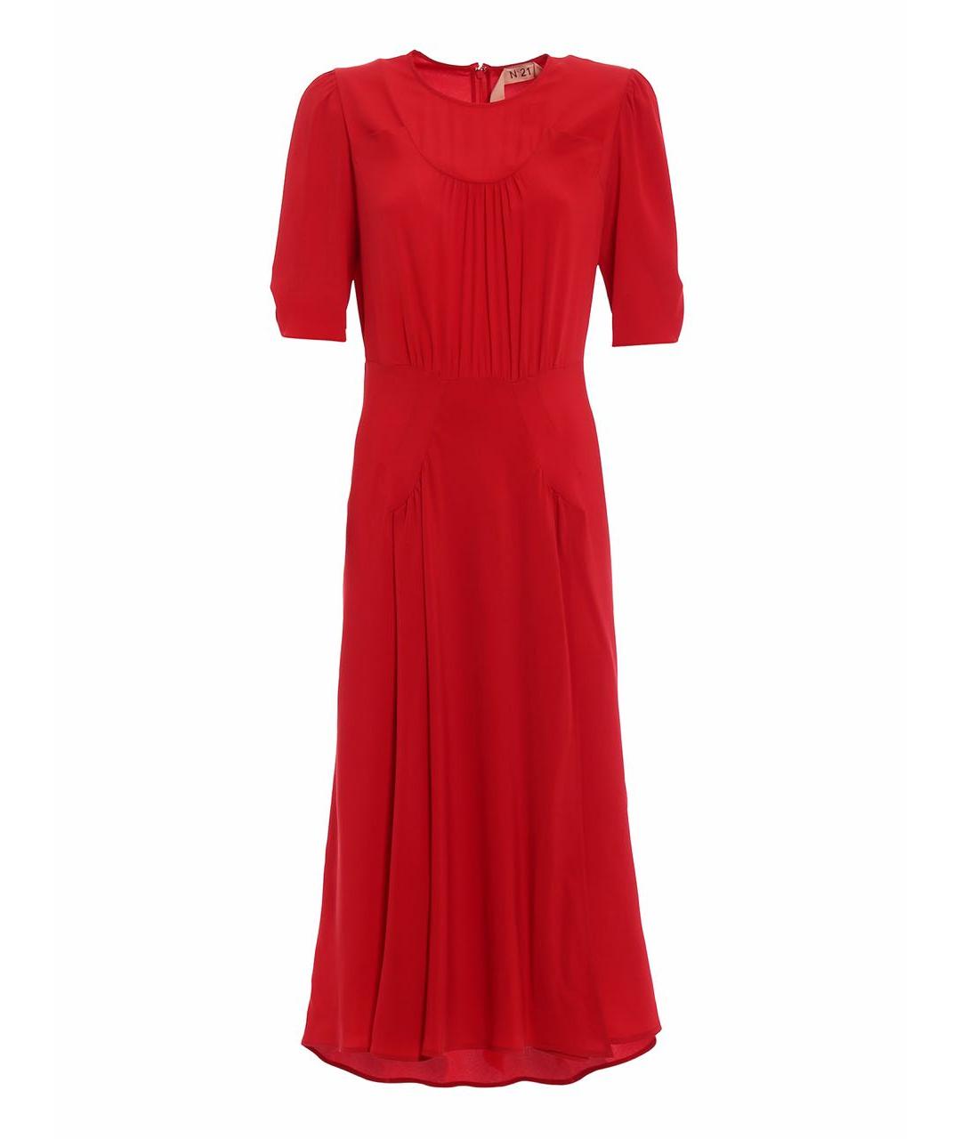 NO. 21 Красное ацетатное вечернее платье, фото 1