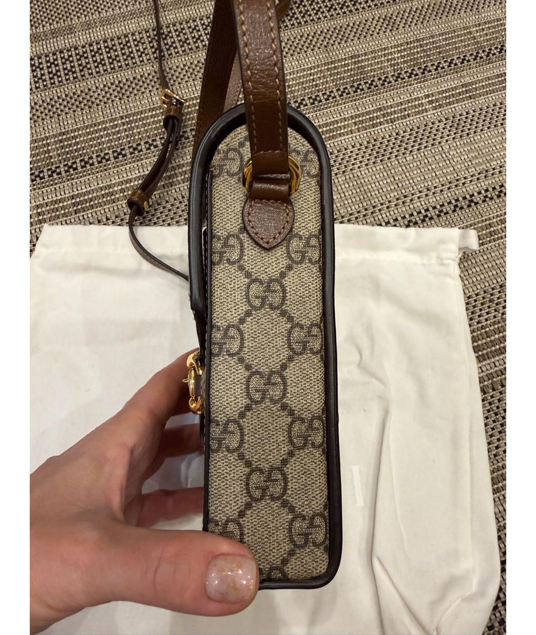 GUCCI Коричневая сумка через плечо, фото 5