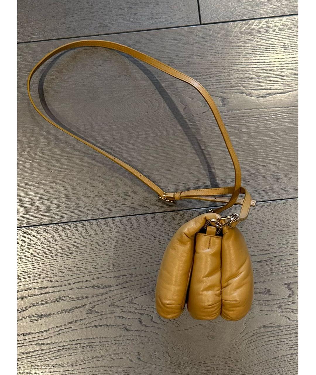 LOEWE Горчичная кожаная сумка через плечо, фото 3